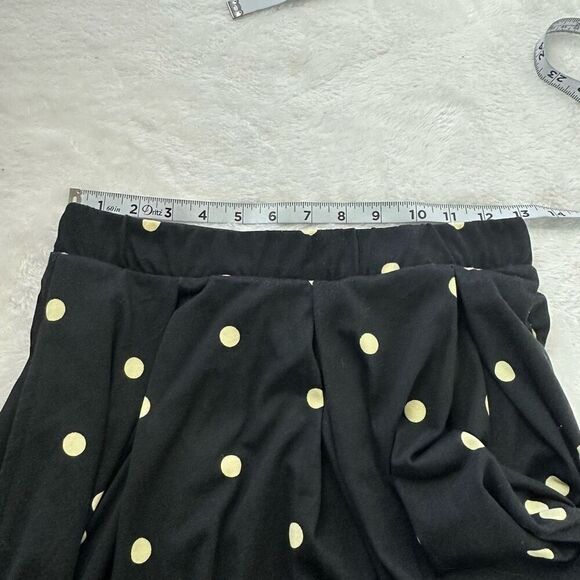 LuLaRoe Womens S Box Pleat Midi Skirt Black White Polka Dot Print Mod Rockabilly - Picture 8 of 9